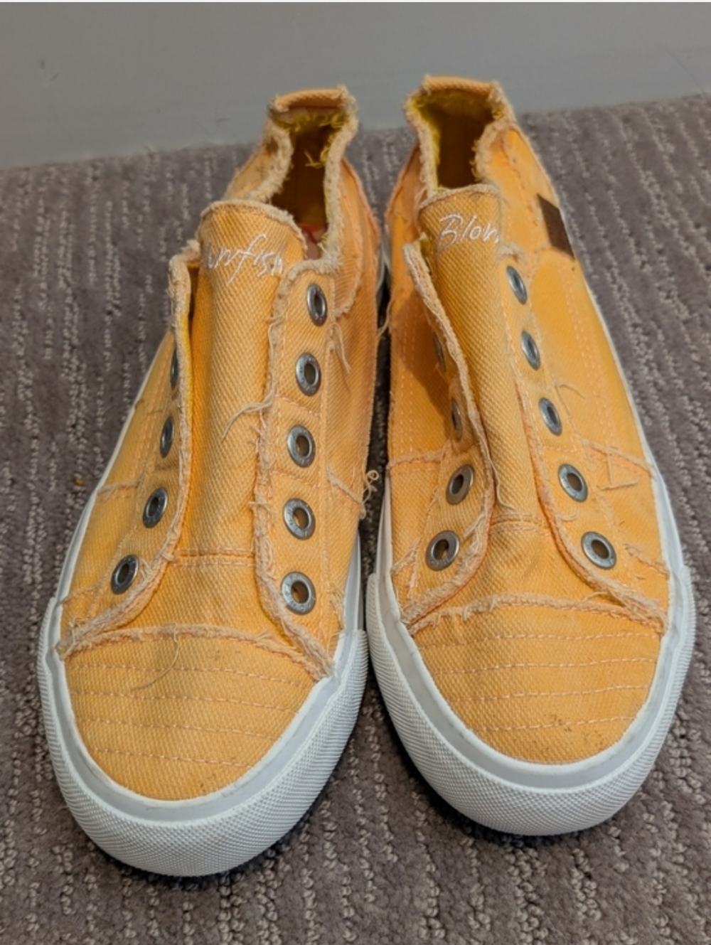 Orange-ish Yellow Blowfish Malibu Shoes - Picture 2 of 10
